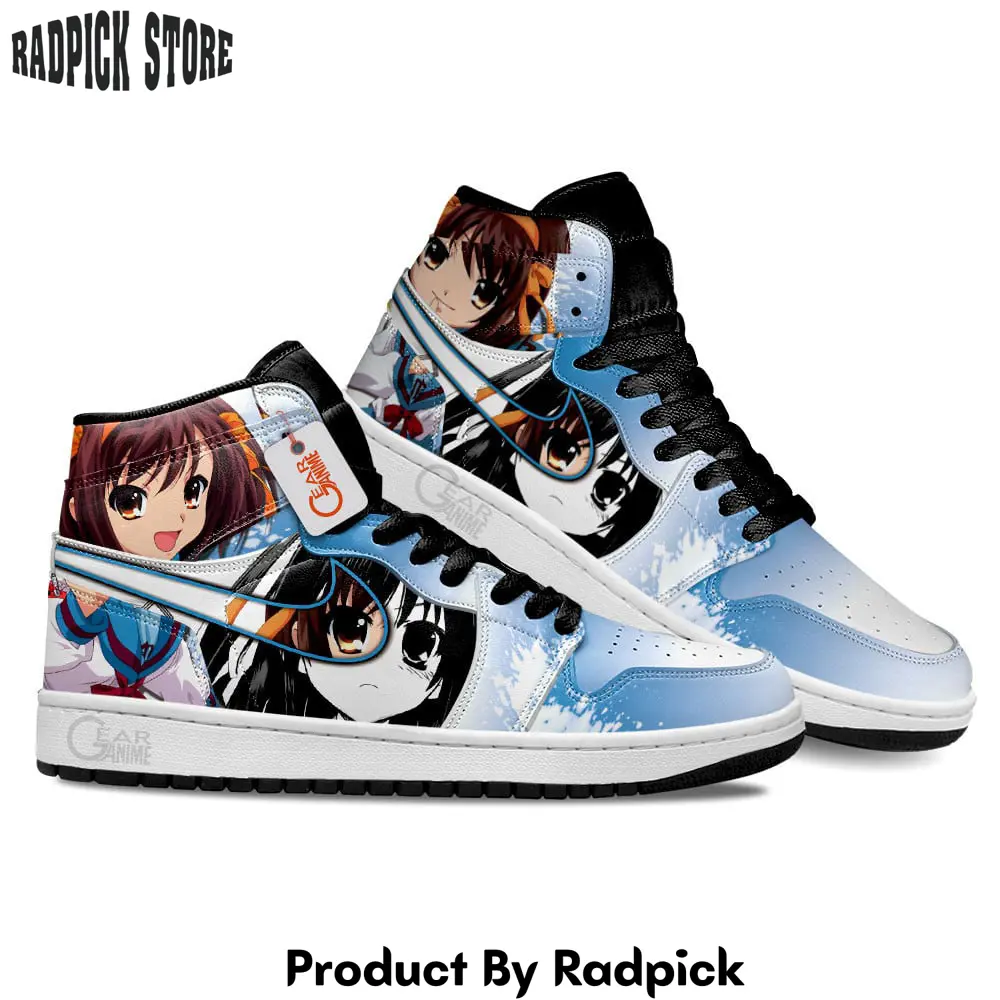Haruhi suzumiya air jordan high top sneakers anime  rp0246003